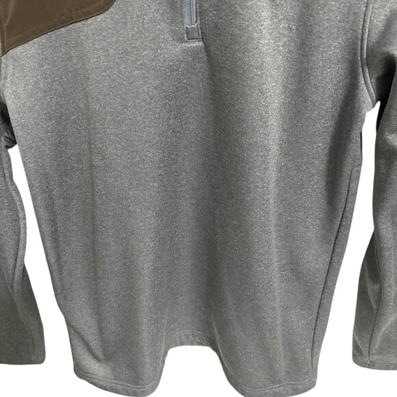 Under Armour Gray Camo 1/4 Zip Fleece Pullover Sweatshirt Size Medium Hunting - Picture 4 of 6